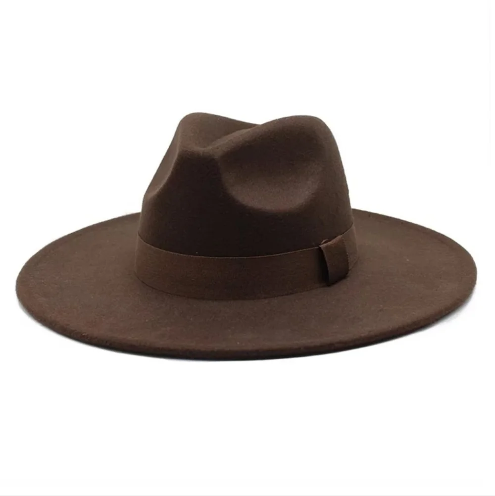 Large Size Wide Brim Unisex Fedora Hat